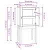 Highboard Honey Brown 60 X 40 X 120 Cm Solid Pine Wood