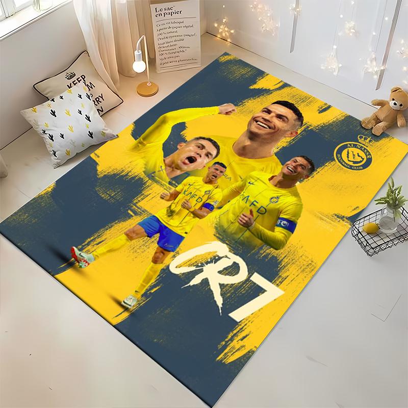 "CR7 Al Nassr Football Club Rug, Non-slip rug suitable for living room and bedroom sofas"