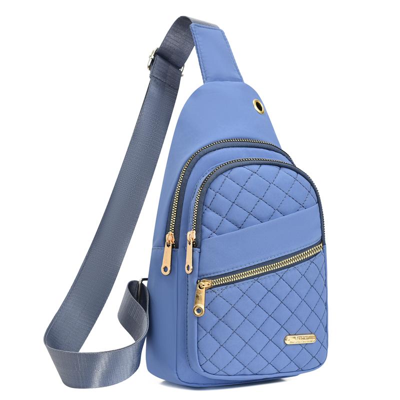 Minimalistische Damen-Brusttasche mit großer Kapazität, mehrlagig, wasserabweisend, Frontrucksack, lässige Outdoor-Umhängetasche für Mädchen