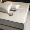 A-class Machine Washable Ice Silk Printed Cooling Mat Bed Sheet Three Piece Set - Flowing Zen Sound
