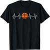 Basketball Player Hoop Heartbeat Sport Lover T-Shirt