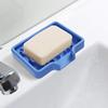 Silicone Soap Holder Self Draining Soap Bar Holder Kitchen Soap Dish Sponge Tray Counter Caddy Organizer for Dish Soap Dispenser