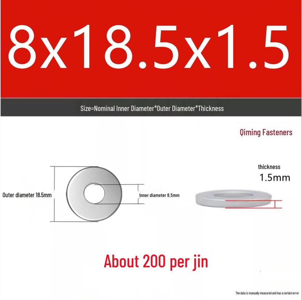 4.8 Grade Galvanized Iron Flat Washer M3-M40 Oversized Metal Screw Gasket Washer