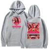Mens Oversized Hoodie With Retro Graphic Print Fall Casual Sweatshirt Youth