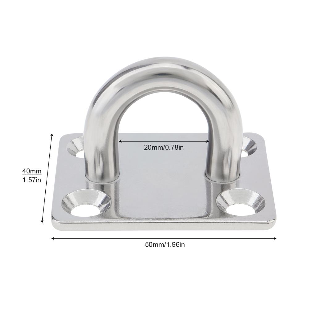 36Pcs Stainless Steel Square Base Connecting Hooks with Matching Fixing Nails for Daily Indoor and Outdoor Handcraft Installation
