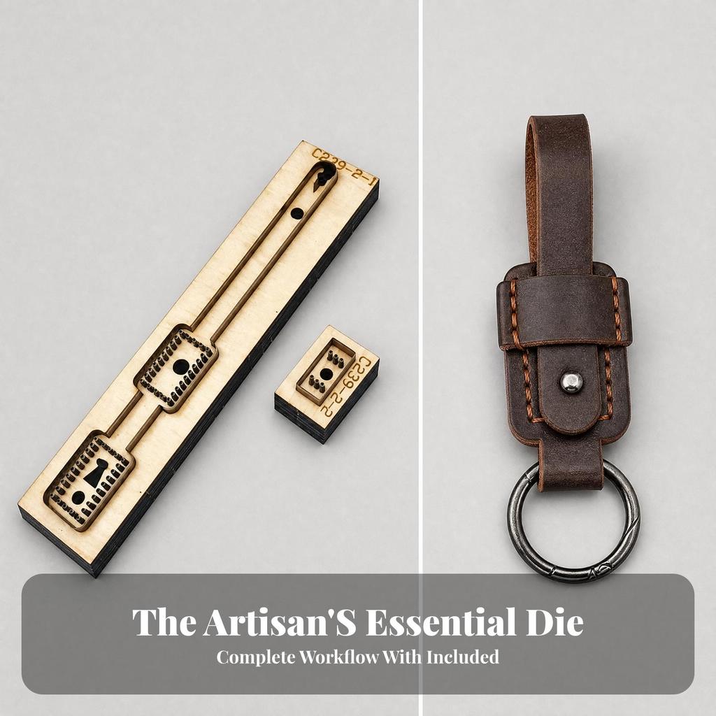 Leather Keychain Die DIY Stamping Tool Convenient for Crafters