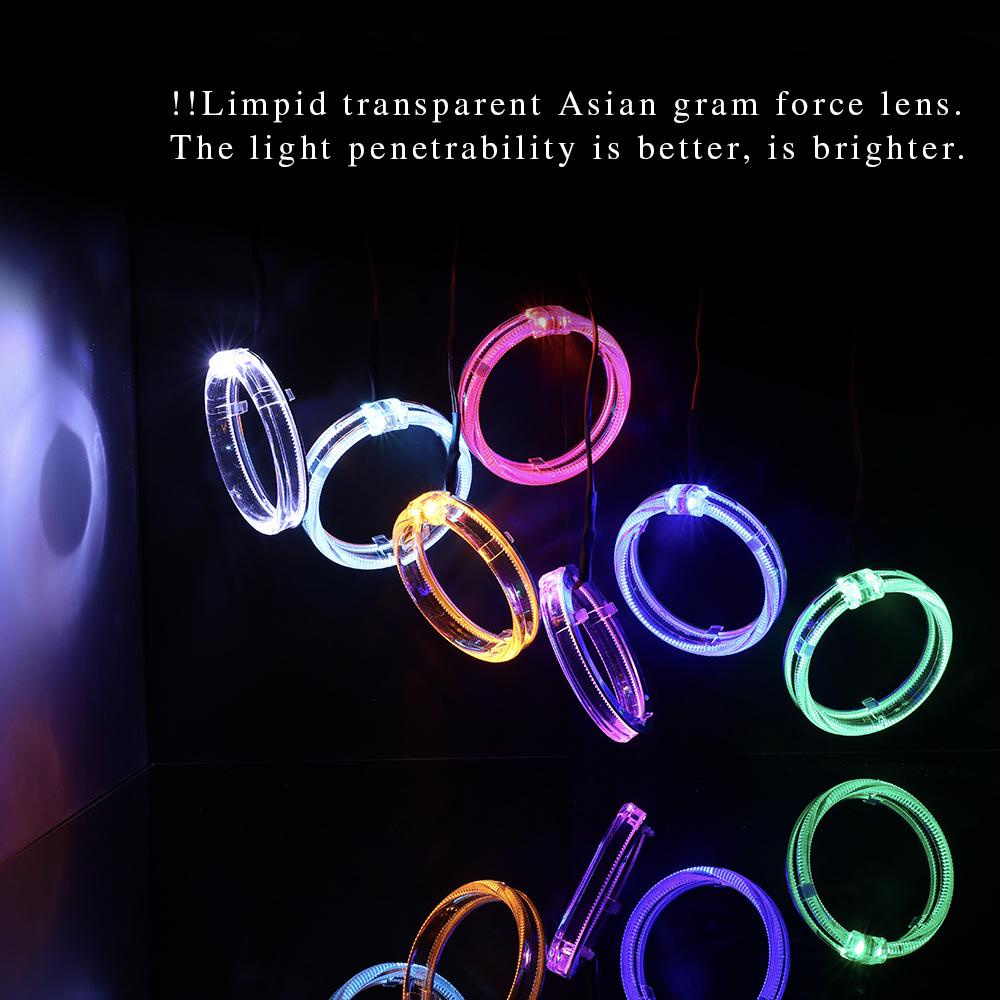 Universal LED Dual Lens Angel Eye Fog Light with High Brightness for Daytime Running and Enhanced Visibility