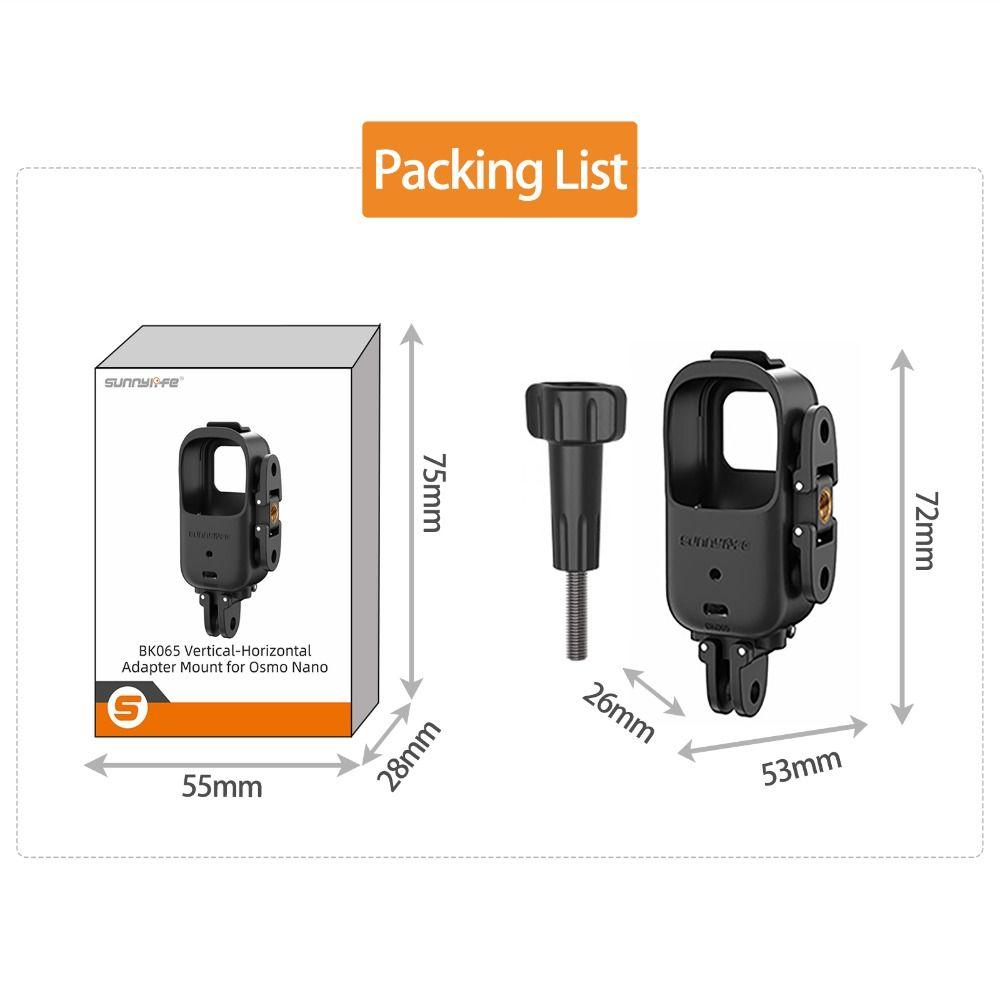 Quick Release Protective Frame Case Lightweight Foldable Horizontal Vertical Bracket Protective for DJI Osmo Nano