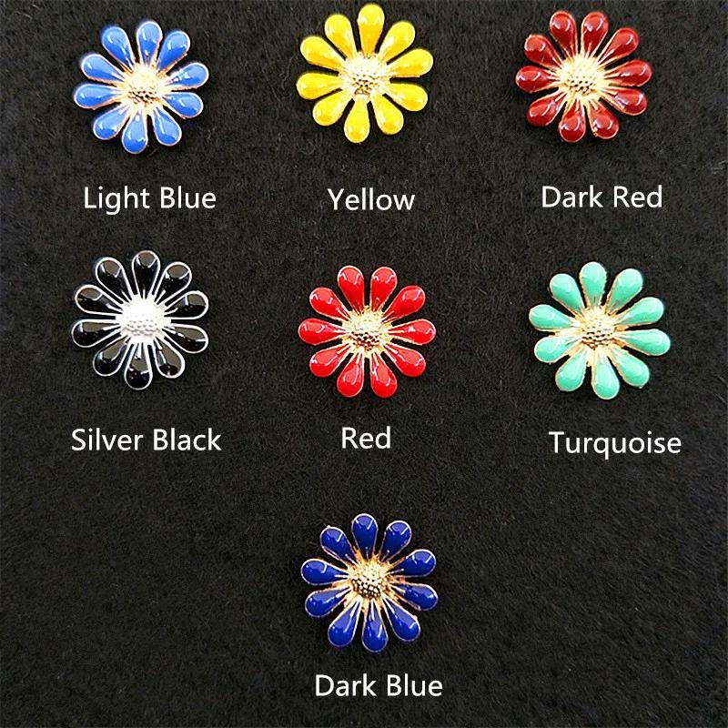 (BT329 20mm)10pcs Mix 8colors Vintage Alloy Rhinestone Buttons Flatback Flower Headband Bowknot Accessory Craft