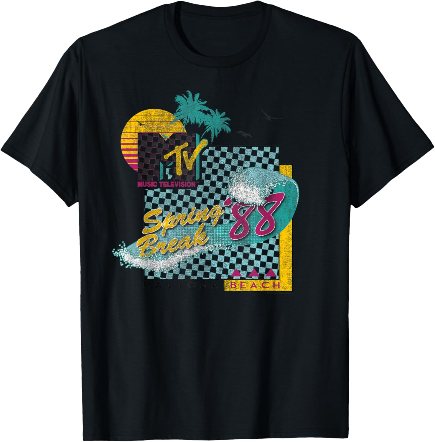 MTV Spring Break 88 Vintage Surf Graphic T-Shirt S