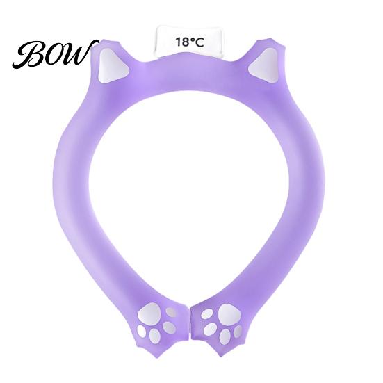 Lightweight Neck Cooler Cat Ear Cooling Tube for Summer, Reusable Adjustable Wearable Ice Cold Wrap Ring, Heatstroke Prevention Collar Outdoor Cycling