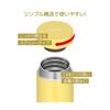 Thermos Water Bottle Vacuum Insulated Mobile Mug 350ml Yellow Few parts and easy to clean Screw type that closes tightly Stainless steel bottle JON-35