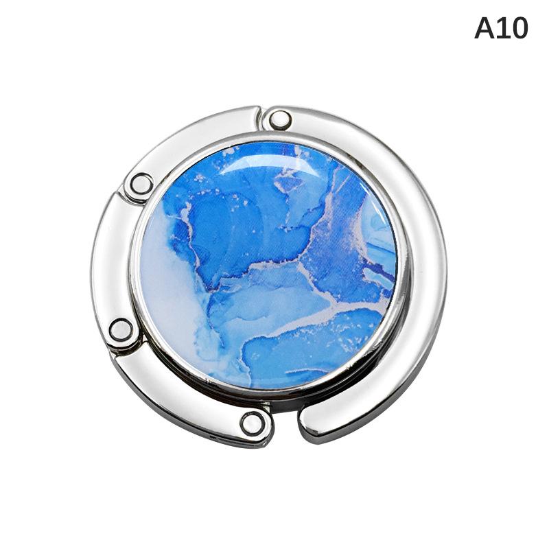 Runder, tragbarer, faltbarer Taschenhaken aus Metall, Handtaschenaufhänger, Aufbewahrungshalter für Damentaschen für den Innen- und Außenbereich im Bürotisch