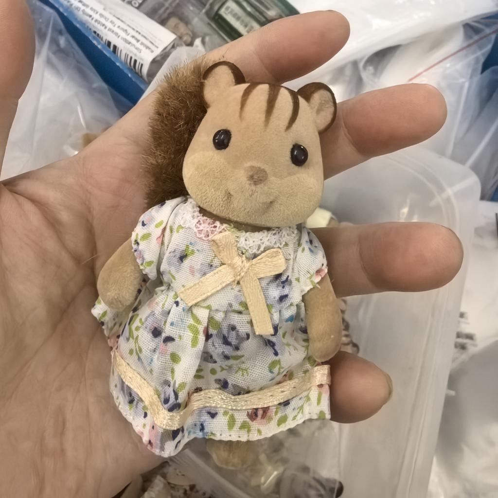 Non-Toxic Original Forest Animal Family 1:12 Dollhouse Furniture Mini Rabbit Bear Dog Cat Pets Dolls Figure Toy Dolls Kids Gifts