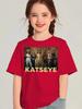 Retro Vintage KATSEYE Katseye TShirt Boys Girls Cotton Short Sleeve Fashion Cute Kids Tshirt Girl Y2K Tops Childrens Clothing
