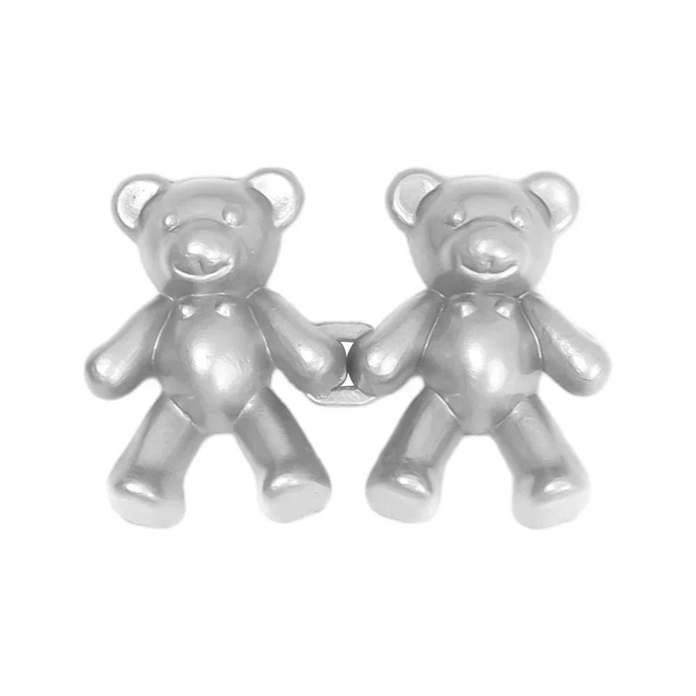 1/5pairs Colorful Bear Buckles Women Men Adjustable Jeans Pants Pins for Loose Jean Fit Tighten Waist Closing Reduce Snap Button