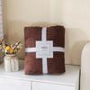 Japanese Striped Flannel Fleece Blanket - Solid & Snowflake Velvet, Customizable Office Air Conditioning Blanket