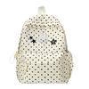 Schoolbag Japanese Cute Polka Dot Backpack Female Student Large Capacity Lightweight Casual Backpack Star Rabbit Cute Double Schoolbag