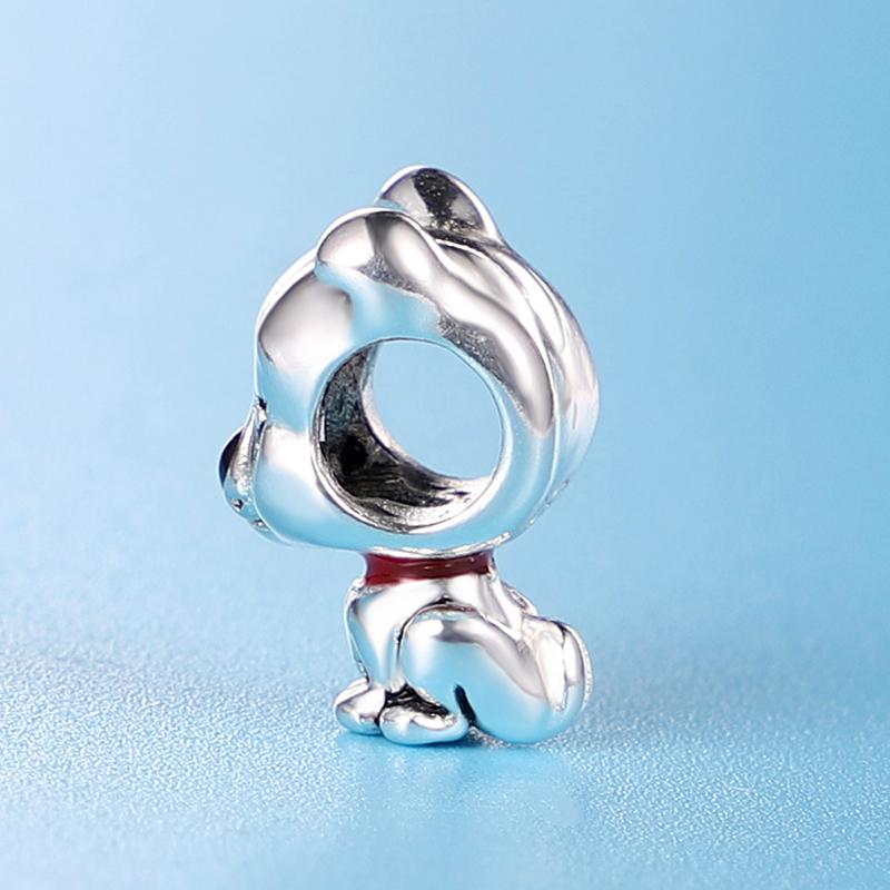 Original Charms Copper Cute Puppy Charms Beads Fit 3Mm Original Bracelet Women Diy Jewelry Gifts Making