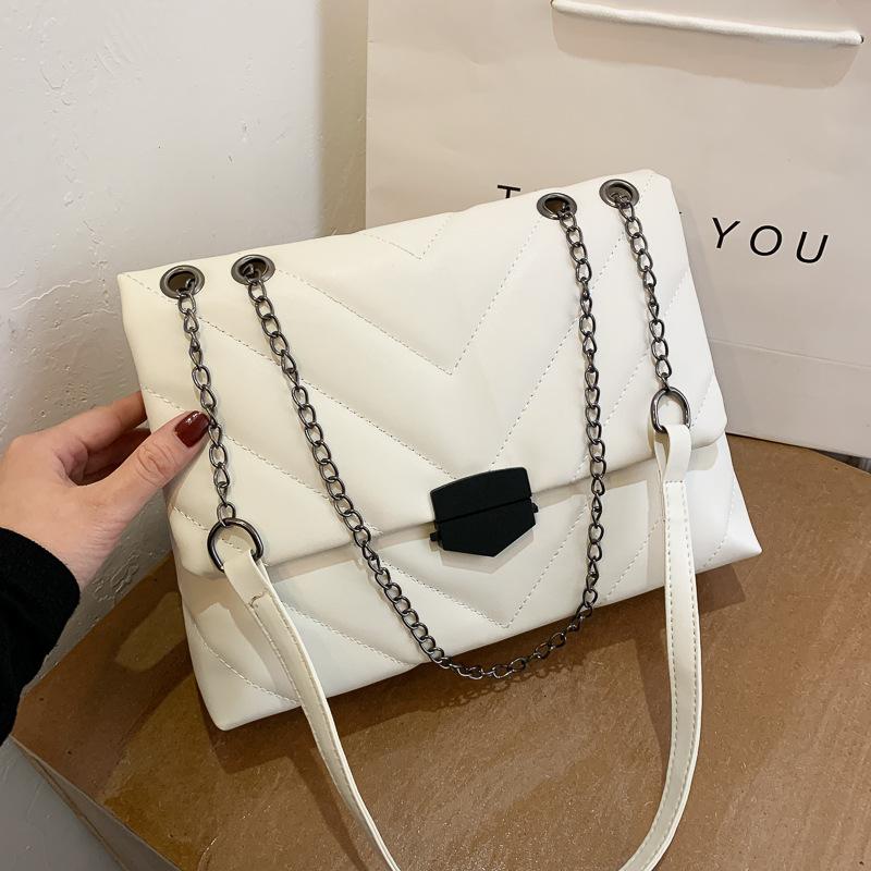 Women's Large-capacity Bag Autumn and Winter New Trendy Fashion Versatile Chain Messenger Bag Shoulder Small Square Bag