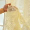 European Embroidered Sheer Curtains for Living Room Bedroom Balcony Bay Window Light Filtering Lace Window Screen