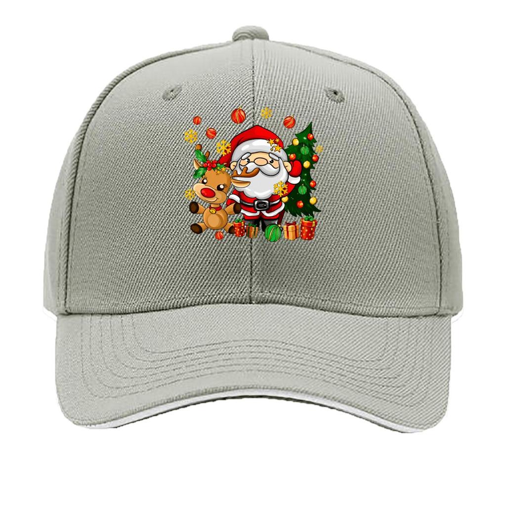 Cute Christmas Santa Claus Reindeer Tree Snowflake Gifts Sandwich Baseball Cap Unisex Women Sun Cap Outdoor Workouts Hat