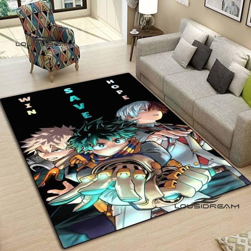 My Hero Academia Anime Koberec a kobereček Móda Domů Kreslený Dekorace Koberec obývací pokoj Ložnice Oblast Koberec pracovna Veranda podložka u postele