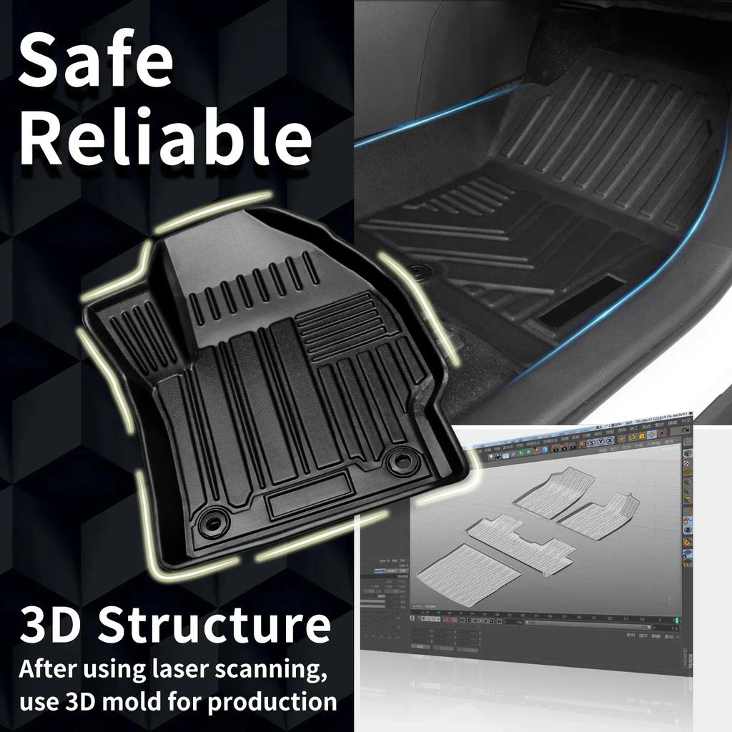 High-quality TPE Car Floor and Trunk Mats for Land Cruiser LC250 Prado 250 2024 2025, Waterproof and Easy To Clean