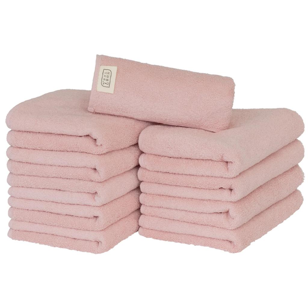 Towel Laboratory Face Rose Standard Medium Low Fast JapanTechnology [Everyday Simple] #001 Towels, Pink, 10-Piece Set, Type, Weight, Lint, Absorbency,
