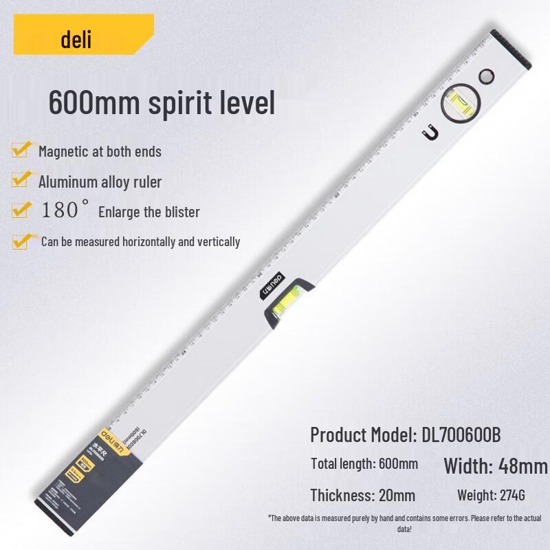 Deli Professional Magnetic Level Ruler