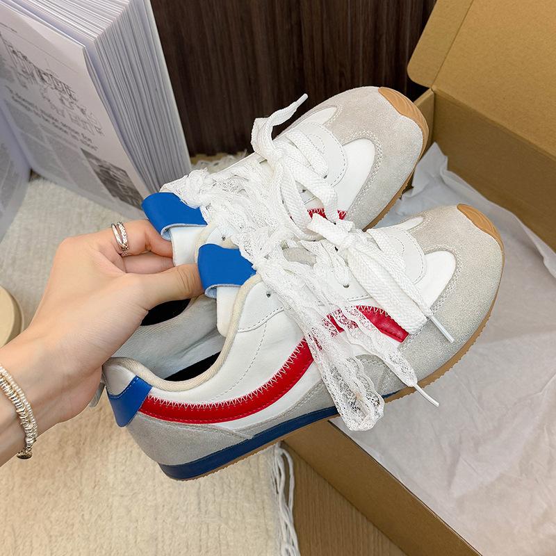 

Спортивные универсальные кроссовки в тон немецкие женские 2025 весна новые корейская версия модные спортивные туфли мягкая подошва тонкие кроссовки Форрест Гамп 40 серый