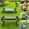 New Adjustable Height Garden Kneeling Stool Sit‑kneel Chair With Tool Bag Outdoor Yard Gardening Bench