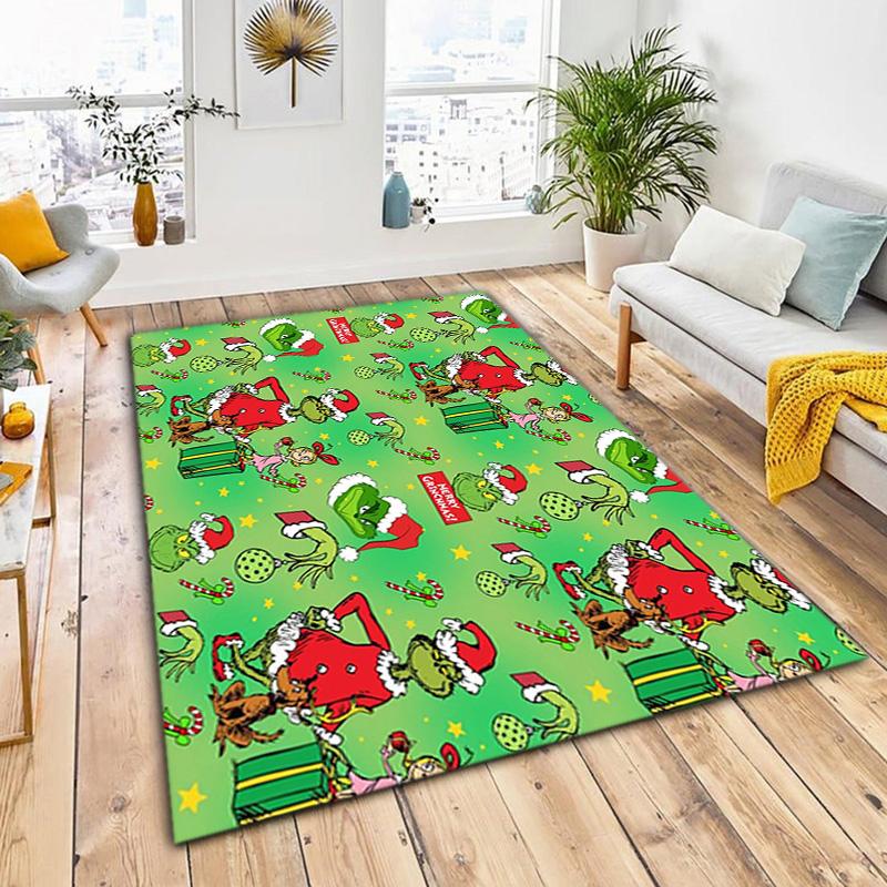 Regalo di Natale Commedia Come il Grinch rubò il Natale tappeto casa soggiorno decorazione tavolo e sedie tappeto antiscivolo porta A11