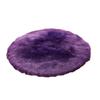 Furry Round Floor Mat Plush Soft Bedroom Rug Solid Color Machine Washable Fluffy Area Rug for Kids Rooms Nursery Living Room