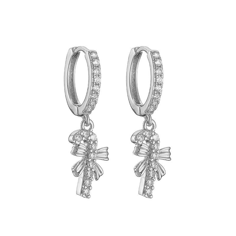 

HECHENG,Christmas Zircon Small Earrings for Women Cute Christmas Earrings for woman Gifts Wholesale 1 pair