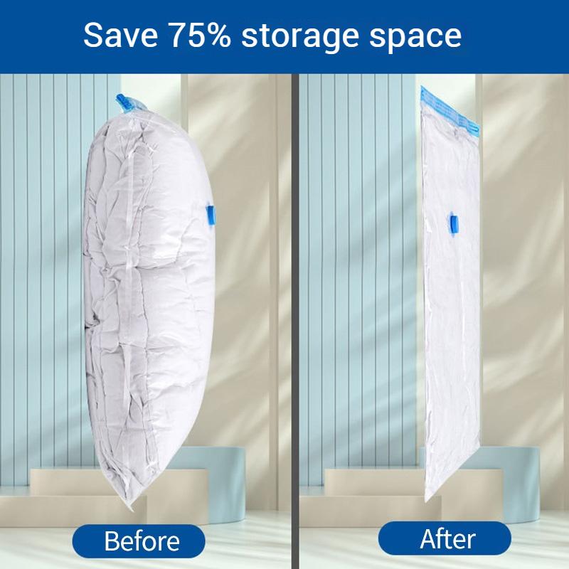 1/3/5pcs Vacuum Storage Bags Seal Bag with Valve Vacuum Space Saving Clothes Organizer Wardrobe Pillow Bedding Blanket Storage