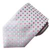 BUZZxSELECTION Heren Stippen Stropdas, Casual & Stijlvol, Geschikt voor Pakken en Zakelijk, NT010 (02 Wit)