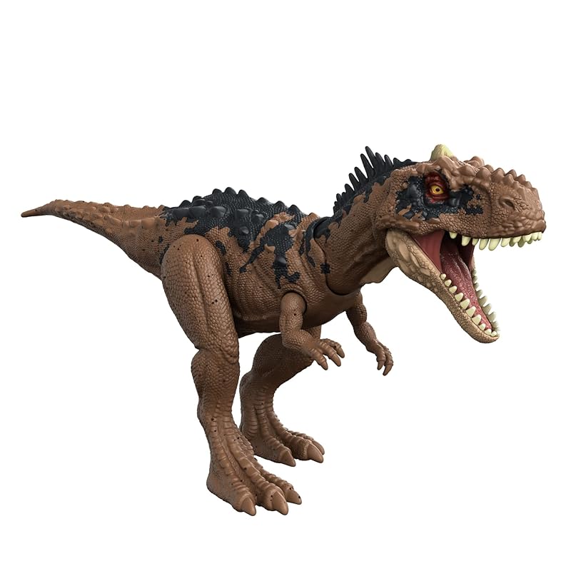 

mattel Мир Юрского периода МИР) новая фигурка линейки Барк! раджазавр [Общая длина: приблизительно. 26 см] [4 года~] HDX35 коричневый Средний