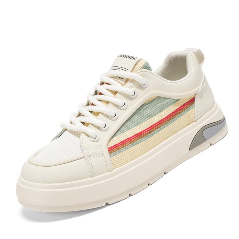 Men Platform Sneakers Street Style Shoes Personalized Mixed Color Design Skateboard Casual Outdoor Shoes