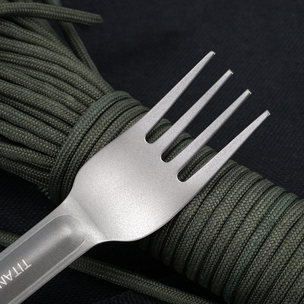 1pc Titanium Spoon/Spork/Fork Light Weight Camping Tableware Accessories