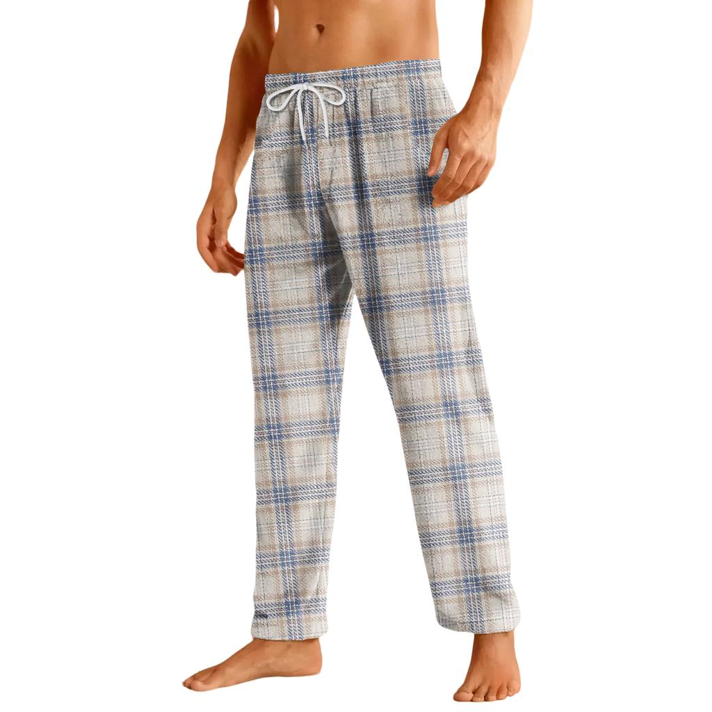 Men's Home Soft Pajama Pants Drawstring With Pockets Casual Sports Pants