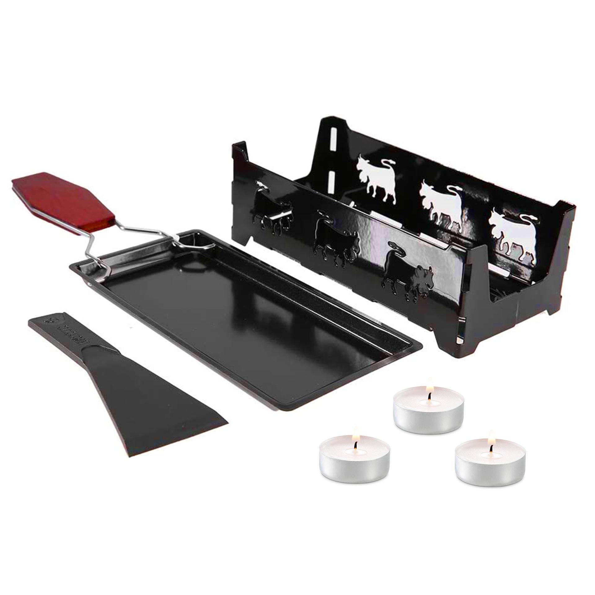 

Portable Cheese Fondue Set with Heating Plate and Spatula for Camping