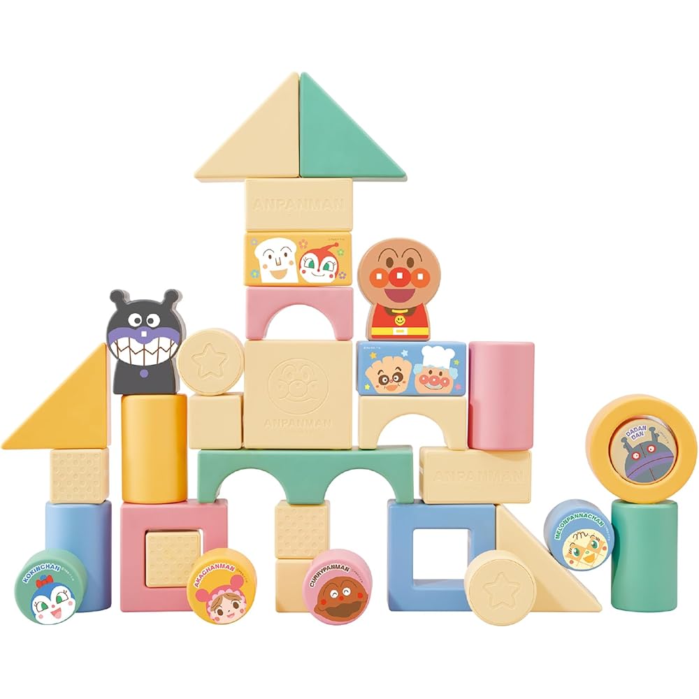 Agatsuma Anpanman Natural Blessing Rice Building Blocks DX Age 0 Months and Up