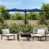 VidaXL Double-Headed Garden Parasol with LED, Patio Sunshade, Sun Shelter, Beach Parasol Outdoor Terrace, 362976