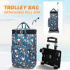 Telescopic Trolley Bag Supermarket Shopping Bag Folding Portable Lightweight Universal Wheel Travel Bag