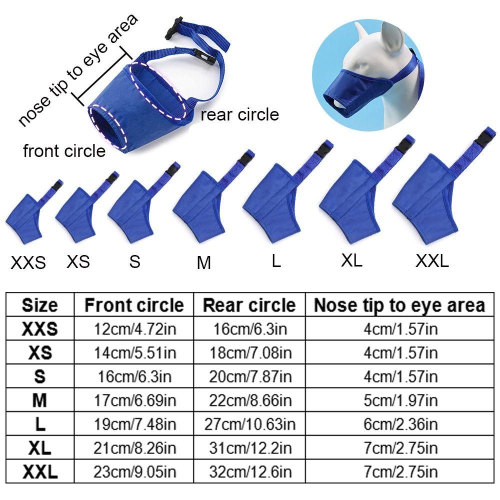 Polyester Dog Mouth Mask Adjustable Dogs Mouth Cover Anti Bite Dogs Muzzles  Walking