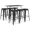 Day and Night - Day and Night High Table and Bar Stools 7 Pieces Black