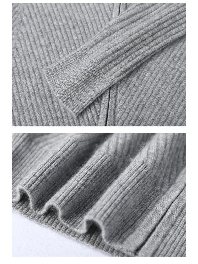 Men's Half-Zip Cashmere Wool Cardigan - Autumn/Winter Business Casual Sweater