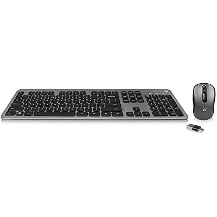 Clavier et Souris sans Fil - EWENT - Clavier Complet - 13 Touches Multimédia - Silencieux - 1600 DPI