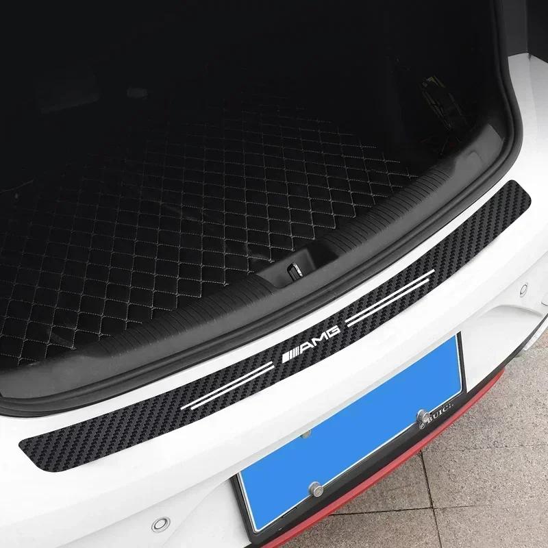 5Pcs Car Threshold Sticker Carbon Fiber Door Anti Scratch Decals For Mercedes Benz AMG GLE GLS CLS GLC CLA GLA GLK ML C197 R231
